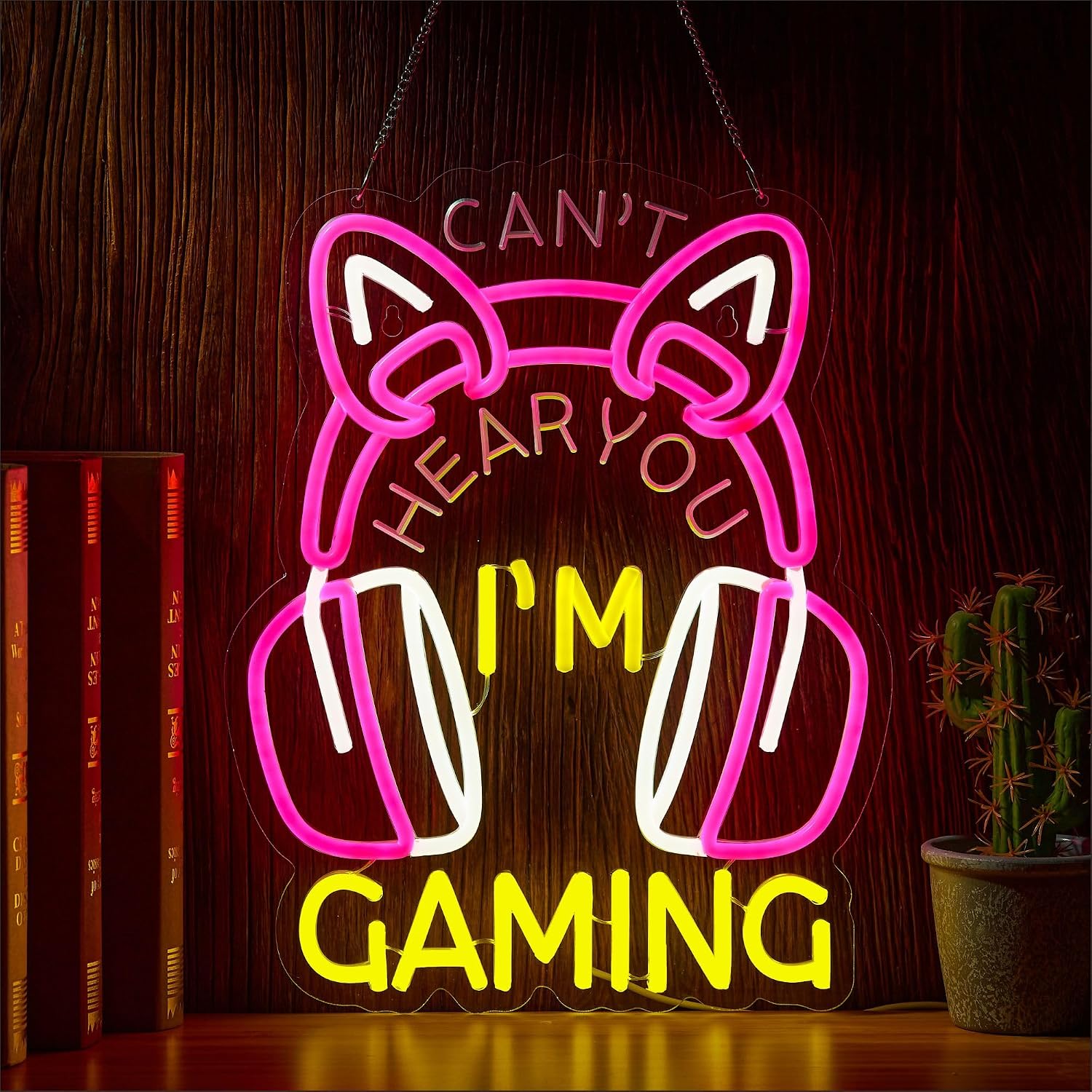 Esports Gaming Cafe - Can't Hear You I'm Gaming Neon