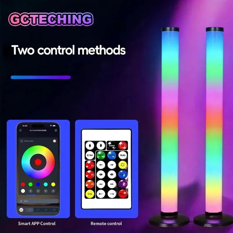 Esports Gaming Setup - 2PCS 120CM RGB Floor Lamp, Sound