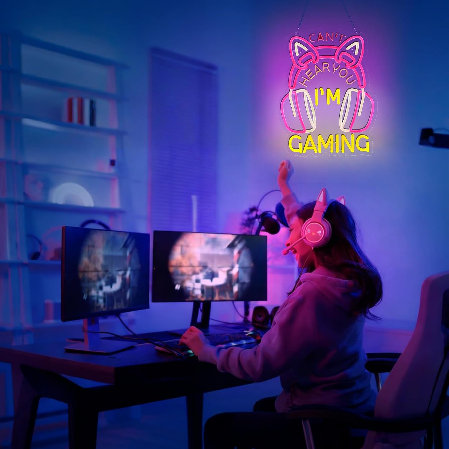 Can't Hear You I'm Gaming Neon - Esports Gaming Cafe 评论和价格
