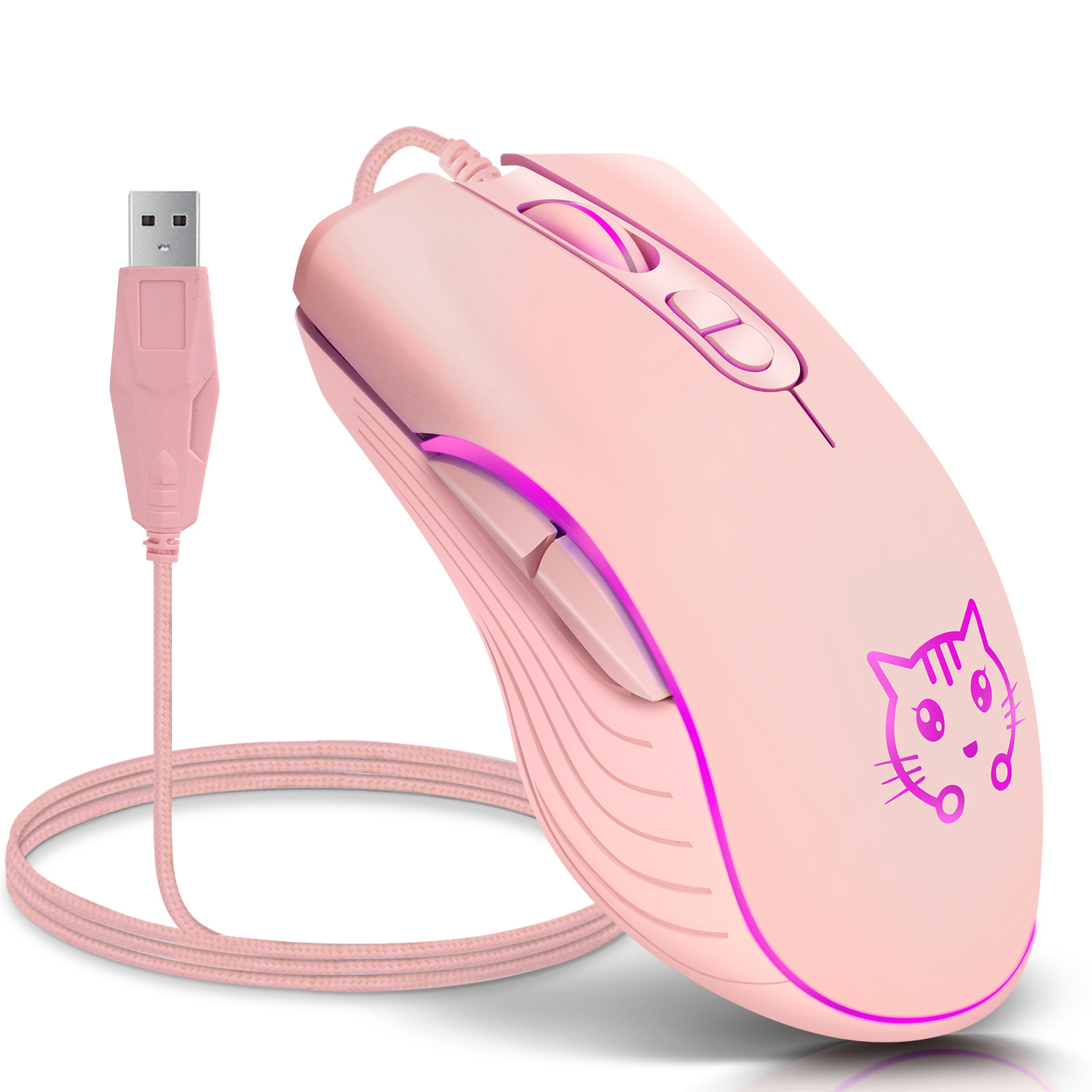 USB Wired Gaming Mouse Pink Co - Esports Gaming Maus 评论和价格