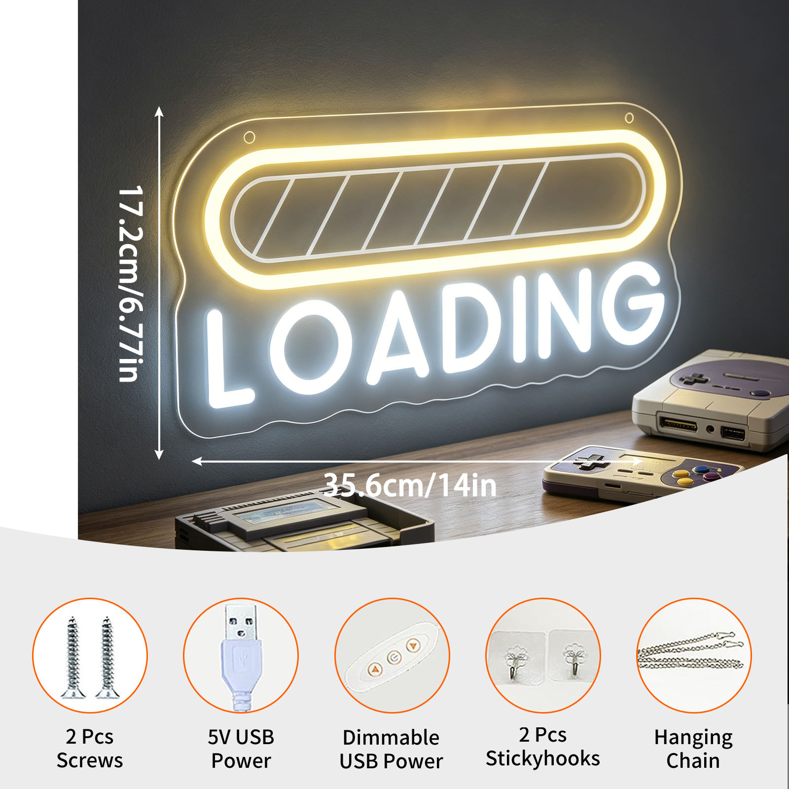 Loading Neon Sign LED USB Dimm - Esports Gaming Setup 评论和价格