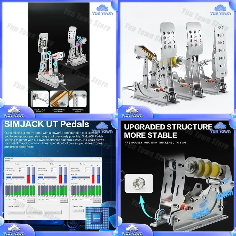Simjack NEW UT Pedals for PC S - Esports Gaming Setup 评论和价格