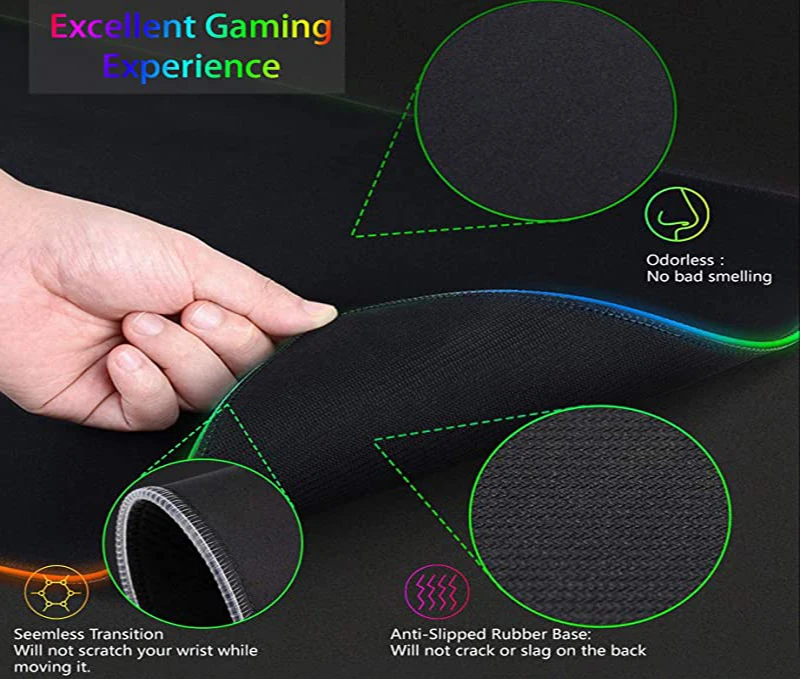 RGB XXL HD Large Black White G - Esports Gaming Setup 评论和价格
