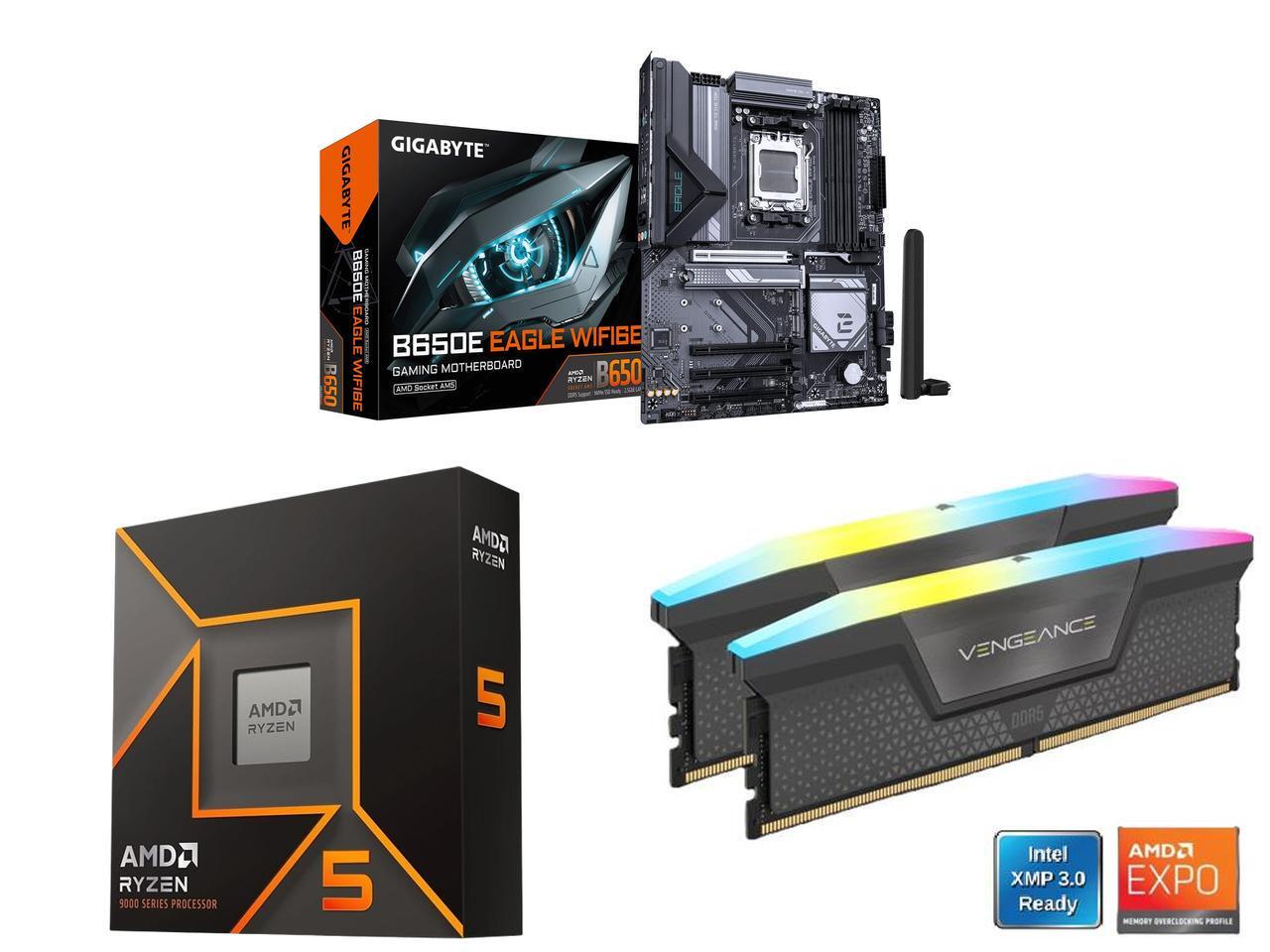 GIGABYTE B650E EAGLE WIFI6E AM - Corsair Ram Vengeance 16Gb 评论和价格