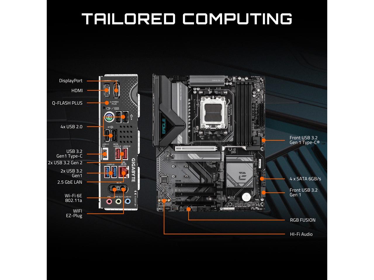 GIGABYTE B650E EAGLE WIFI6E AM - Corsair Ram Vengeance 16Gb 评论和价格